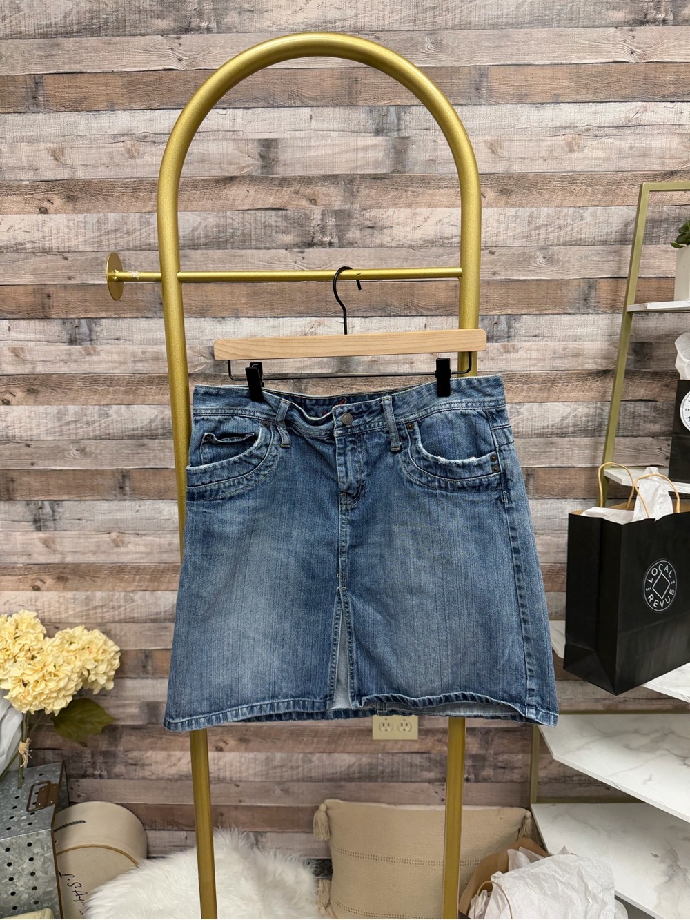 Maurices Blue Denim Mini Skirt